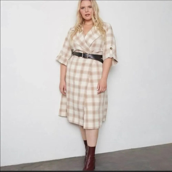Cara Santana Plaid She Loves The Attention Trench Coat